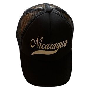 - Billsurf Black Mesh Trucker Nicaragua Hat Snap Back Great Condition!